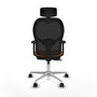 PIQUERAS Y CRESPO Silla de oficina Jorquera Naranja y Negro