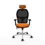 PIQUERAS Y CRESPO Silla de oficina Jorquera Naranja y Negro