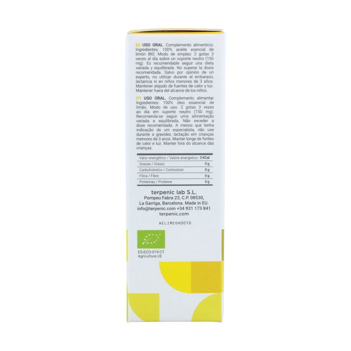 Terpenic Aceite esencial Limón Bio 10 ml Terpenic Aceite esencial Limón Bio 10 ml