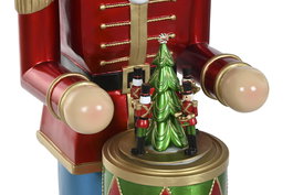 DKD Home Decor Figura Navidad Tradicional Multicolor LED Resina Musical Movimiento 108 x 30 x 26 cm