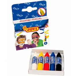 Jovi Estuche 5 Barras De Maquillaje En Barra 5,6 gr Colores Surtidos (Blanco, Amarillo, Rojo, Azul, Negro)