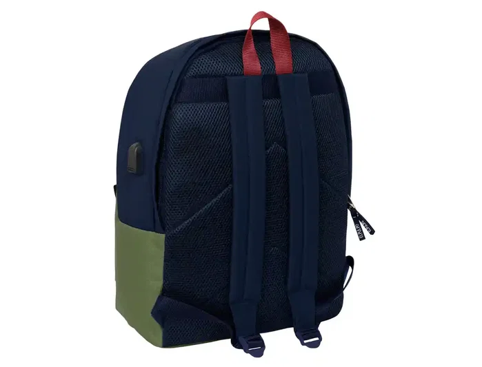 Safta Mochila Doble para Portátil 15,6'' con USB El Pulpo Verde