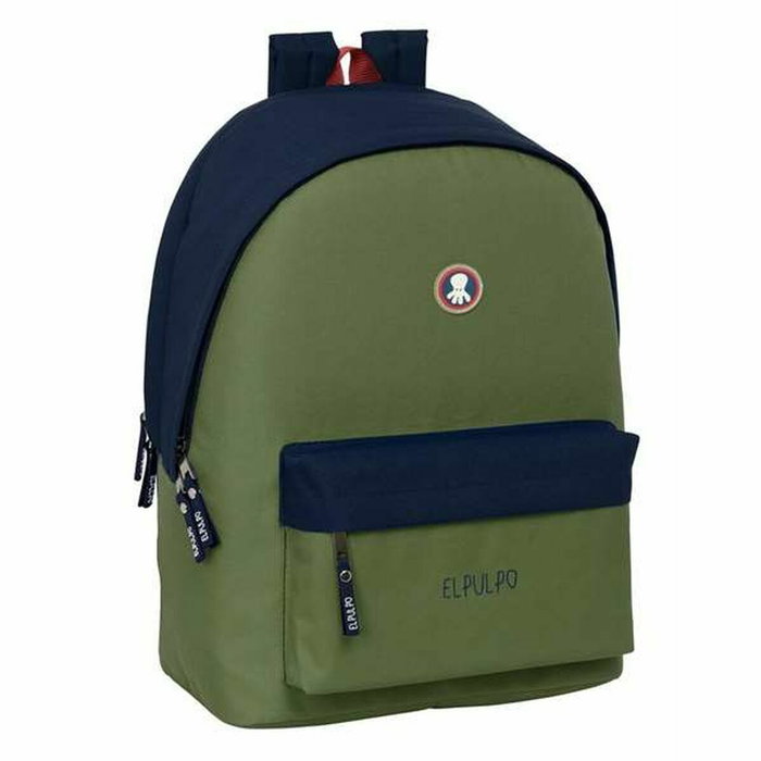 Safta Mochila Doble para Portátil 15,6'' con USB El Pulpo Verde