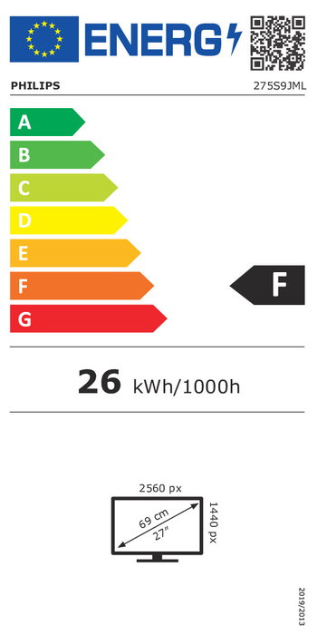 Philips 275S9JML Monitor 27" QHD (2560x1440) VA 75Hz 4ms, Altavoces, HDMI/DP/USB, Altura/Pivote/Giro Ajustable, Negro Philips 275S9JML Monitor 27" QHD (2560x1440) VA 75Hz 4ms, Altavoces, HDMI/DP/USB, Altura/Pivote/Giro Ajustable, Negro