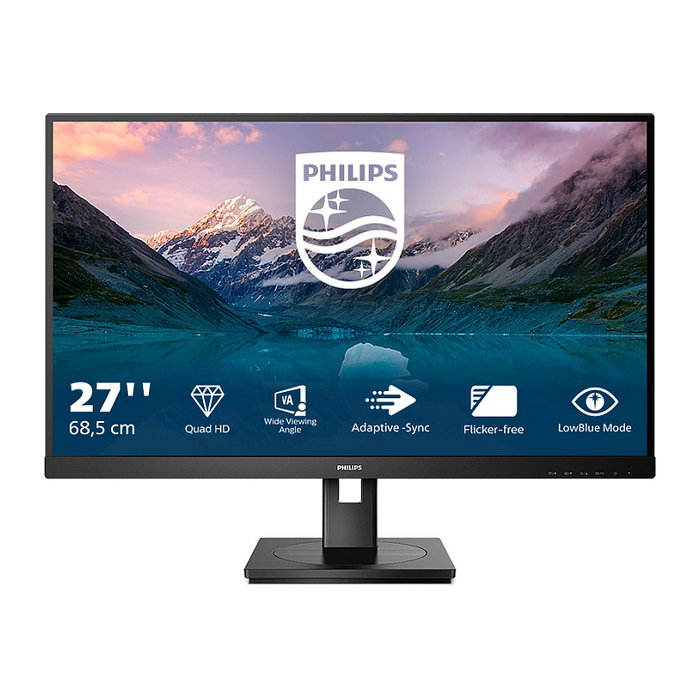 Philips 275S9JML Monitor 27" QHD (2560x1440) VA 75Hz 4ms, Altavoces, HDMI/DP/USB, Altura/Pivote/Giro Ajustable, Negro Philips 275S9JML Monitor 27" QHD (2560x1440) VA 75Hz 4ms, Altavoces, HDMI/DP/USB, Altura/Pivote/Giro Ajustable, Negro