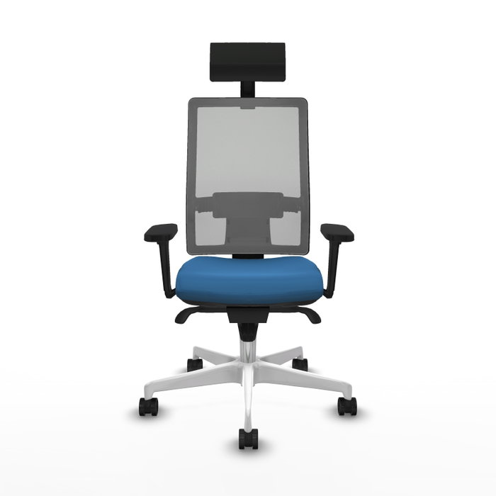 PIQUERAS Y CRESPO Silla de oficina Horna con mecanismo Sincro, Azul claro y Gris PIQUERAS Y CRESPO Silla de oficina Horna con mecanismo Sincro, Azul claro y Gris