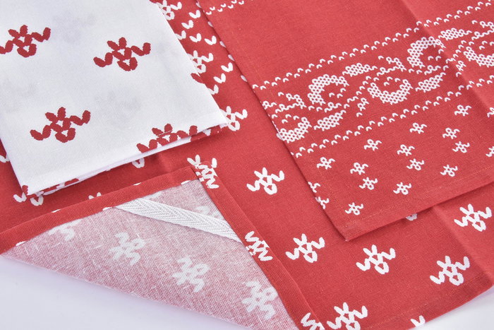 DKD Home Decor Paño Navidad Tradicional Rojo Blanco 40 x 60 cm Set de 3 (12 Unidades) DKD Home Decor Paño Navidad Tradicional Rojo Blanco 40 x 60 cm Set de 3 (12 Unidades)