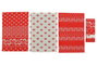 DKD Home Decor Set de 3 Paños de Algodón Rojo 60x40 cm
