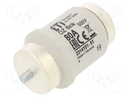 ETI POLAM Fusible de cartucho de cerámica DIV 80A rápido