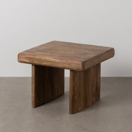Ixia Mesa de Centro de Madera de Mango Marrón 60x60x45 cm