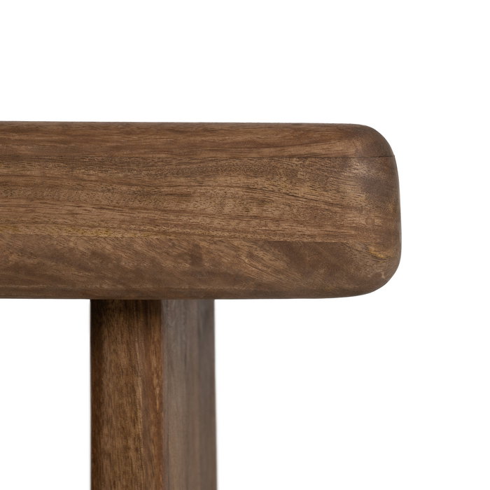 Mesa Centro Marrón Madera de Mango Salón 60 X 60 X 45 cm