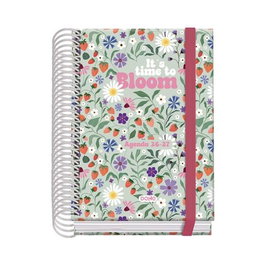 Dohe Prime A6 Agenda Escolar Espiral Cartón Forrado Mod. Bloom 2026-2027
