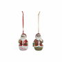 Decoración Colgante DKD Home Decor Navidad Resina (2 pcs) (4.5 x 3 x 7 cm)