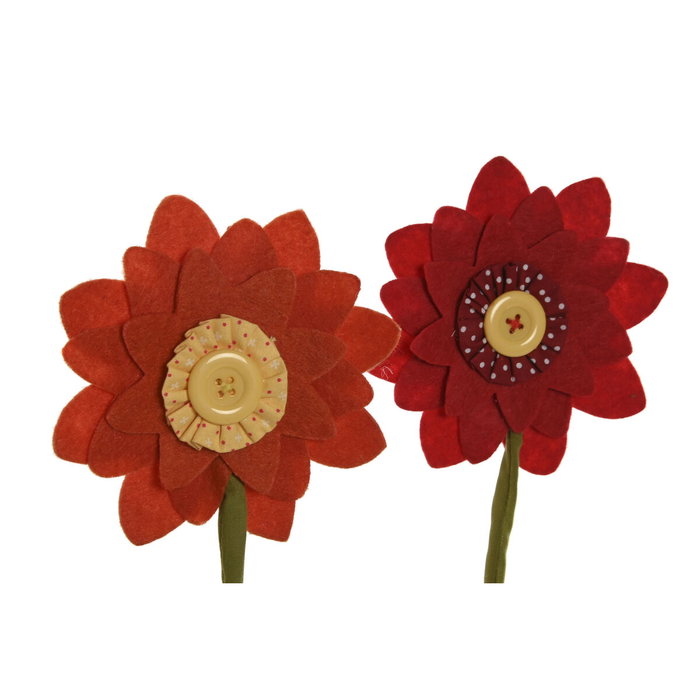 DKD Home Decor Sujetapuertas Decorativo de Flor y Maceta, Multicolor