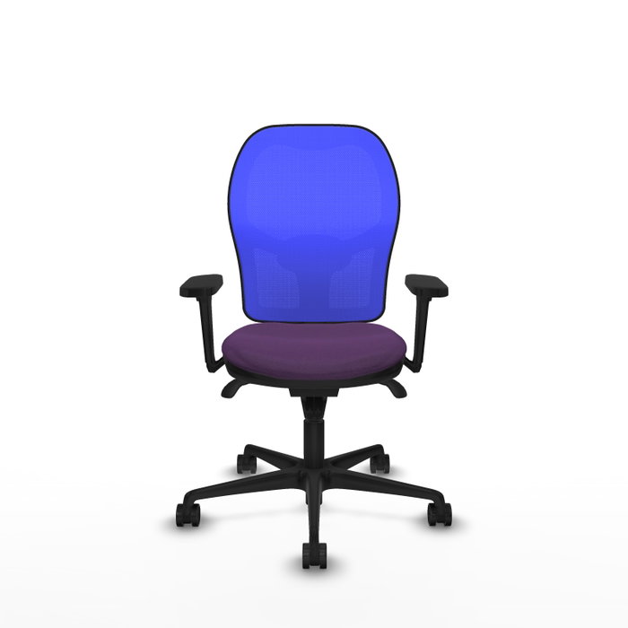 PIQUERAS Y CRESPO Silla de oficina Jorquera con mecanismo Sincro, Tela Morado y Malla Azul PIQUERAS Y CRESPO Silla de oficina Jorquera con mecanismo Sincro, Tela Morado y Malla Azul