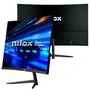 Nilox NXM24CRV2001 - Monitor Curvo Gaming 23.8" (60.5 cm) Full HD 1920x1080, 200 Hz, 1 ms, VA, 3000:1, HDMI, DP, Negro