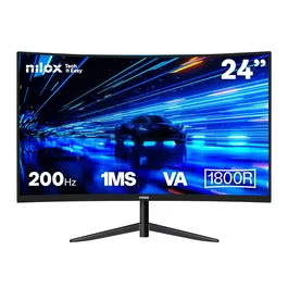 Nilox NXM24CRV2001 Monitor Curvo 24 Pulgadas Full HD 200 Hz 1ms VA
