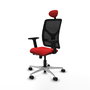 PIQUERAS Y CRESPO Silla de oficina Motilla con mecanismo Sincro/Traslack, Rojo y Negro