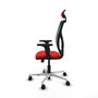 PIQUERAS Y CRESPO Silla de oficina Motilla con mecanismo Sincro/Traslack, Rojo y Negro