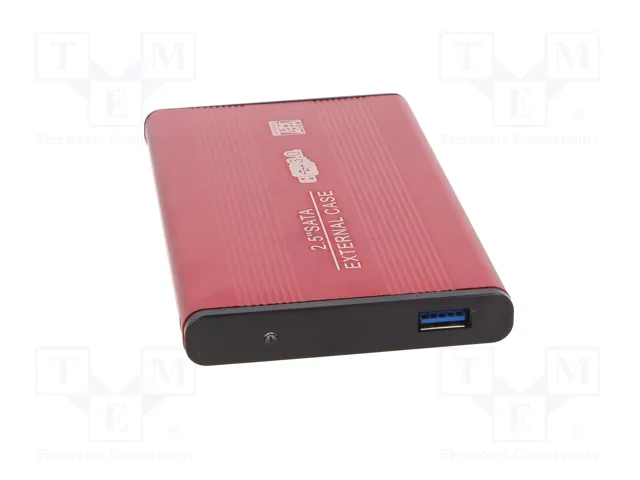 QOLTEC Carcasa de disco 2,5 Pulgadas SATA III USB 3.0 Aluminio Rojo QOLTEC Carcasa de disco 2,5 Pulgadas SATA III USB 3.0 Aluminio Rojo