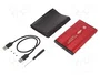 QOLTEC Carcasa de disco 2,5 Pulgadas SATA III USB 3.0 Aluminio Rojo