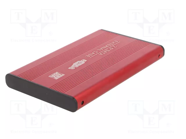 QOLTEC Carcasa de disco 2,5 Pulgadas SATA III USB 3.0 Aluminio Rojo QOLTEC Carcasa de disco 2,5 Pulgadas SATA III USB 3.0 Aluminio Rojo
