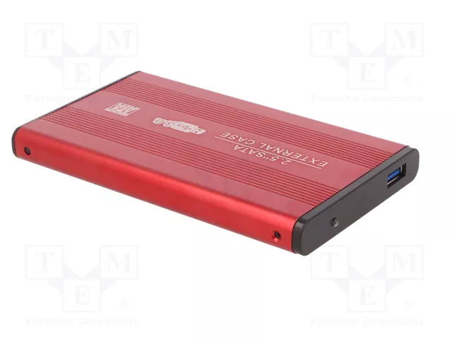 QOLTEC Carcasa de disco 2,5 Pulgadas SATA III USB 3.0 Aluminio Rojo QOLTEC Carcasa de disco 2,5 Pulgadas SATA III USB 3.0 Aluminio Rojo
