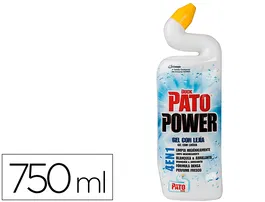 Pato Limpiador de Inodoro Gel Fórmula 4 en 1 con Lejía, Limpia, Blancaquea y Abrillanta, Perfume Fresco, 750 ml