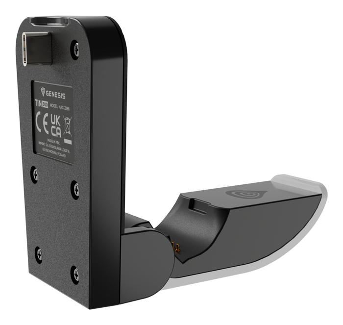 GENESIS Sistema de Carga Tin 300 para PlayStation 5, Cargador Doble DualSense y DualSense Edge, Negro/Blanco