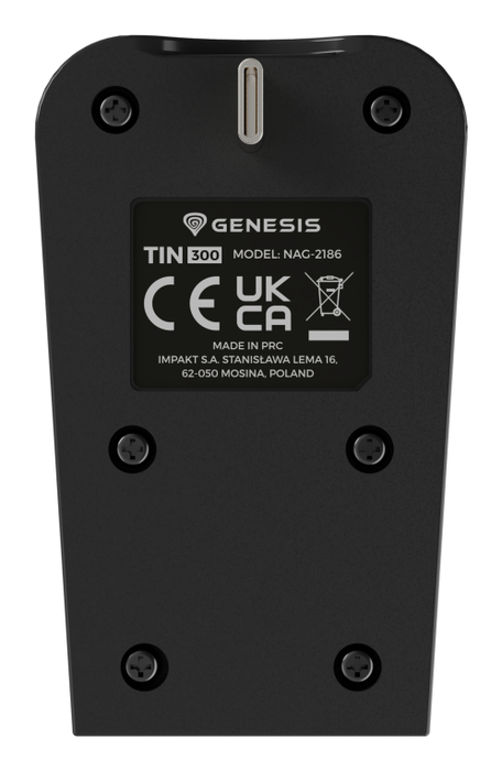 GENESIS Sistema de Carga Tin 300 para PlayStation 5, Cargador Doble DualSense y DualSense Edge, Negro/Blanco