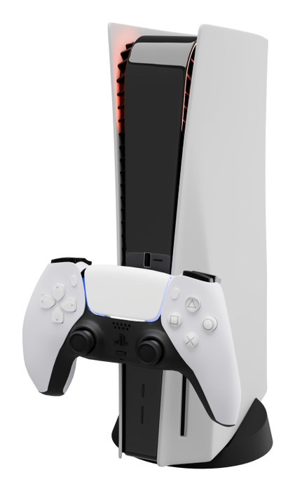 GENESIS Sistema de Carga Tin 300 para PlayStation 5, Cargador Doble DualSense y DualSense Edge, Negro/Blanco