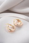 Heliophilia Silver NRZ1000153 Pendientes de Plata de Ley con Recubrimiento Rosa y Oro 2.7 cm x 3.2 cm