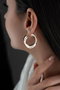 Heliophilia Silver NRZ1000153 Pendientes de Plata de Ley con Recubrimiento Rosa y Oro 2.7 cm x 3.2 cm