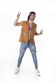 Disfraz para Adultos Hippie (2 Piezas)