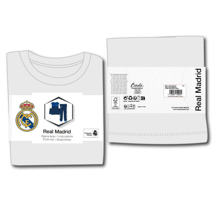 Cerdá Pijama Largo Single Jersey Real Madrid 3 Años Azul