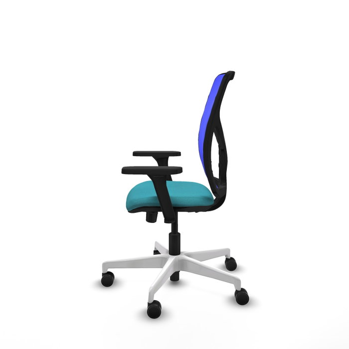 PIQUERAS Y CRESPO Silla de oficina Motilla con mecanismo Sincro/Traslack, Azul y Turquesa