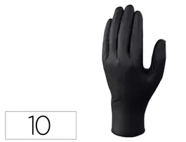 Deltaplus Guantes de Nitrilo No Empolvado Desechable Talla 10 Negro Caja 100 Unidades Certificados EN ISO 374-1/374-5 Contacto Alimentario