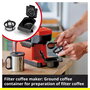 Einhell TE-CF 18 Li-Solo - Cafetera de Filtro Semi-Automática, 0,24 L, para Dosis de Café, Color Negro y Rojo