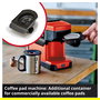 Einhell TE-CF 18 Li-Solo - Cafetera de Filtro Semi-Automática, 0,24 L, para Dosis de Café, Color Negro y Rojo