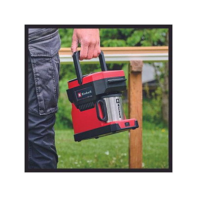 Einhell TE-CF 18 Li-Solo - Cafetera de Filtro Semi-Automática, 0,24 L, para Dosis de Café, Color Negro y Rojo