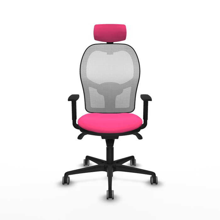 PIQUERAS Y CRESPO Silla de oficina Jorquera Rosa y Blanca