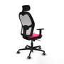 PIQUERAS Y CRESPO Silla de oficina Jorquera Rosa y Blanca