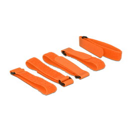 DeLOCK 18707 Brida de velcro L 300 mm x B 20 mm con lazo, Naranja