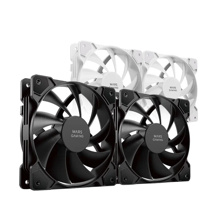 Mars Gaming MF-PROX2 Kit de 2 Ventiladores PC 120mm Silenciosos FDB Negro - Conectores 3-pin y 4-pin para Caja