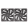 Mars Gaming MF-PROX2 Kit de 2 Ventiladores PC 120mm Silenciosos FDB Negro - Conectores 3-pin y 4-pin para Caja