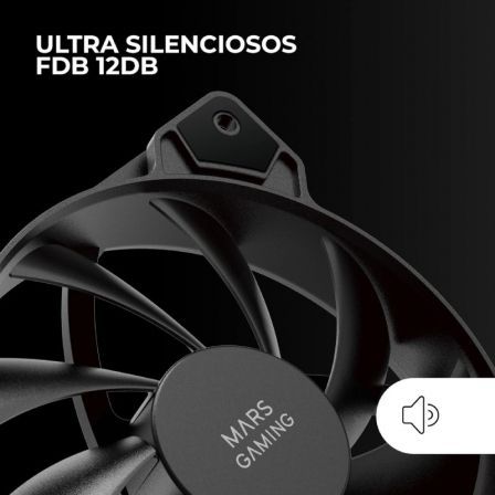 Mars Gaming Kit 2 Ventiladores Auxiliar MFProx2 Negro - Ventiladores para PC