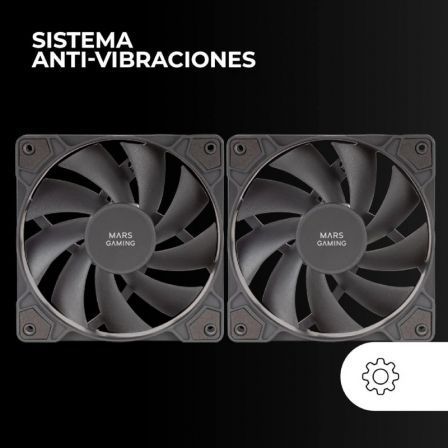 Mars Gaming Kit 2 Ventiladores Auxiliar MFProx2 Negro - Ventiladores para PC