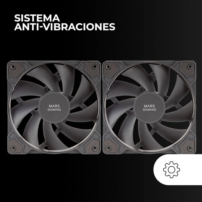 Mars Gaming MFPROX2 Kit 2 Ventiladores 120mm Negro