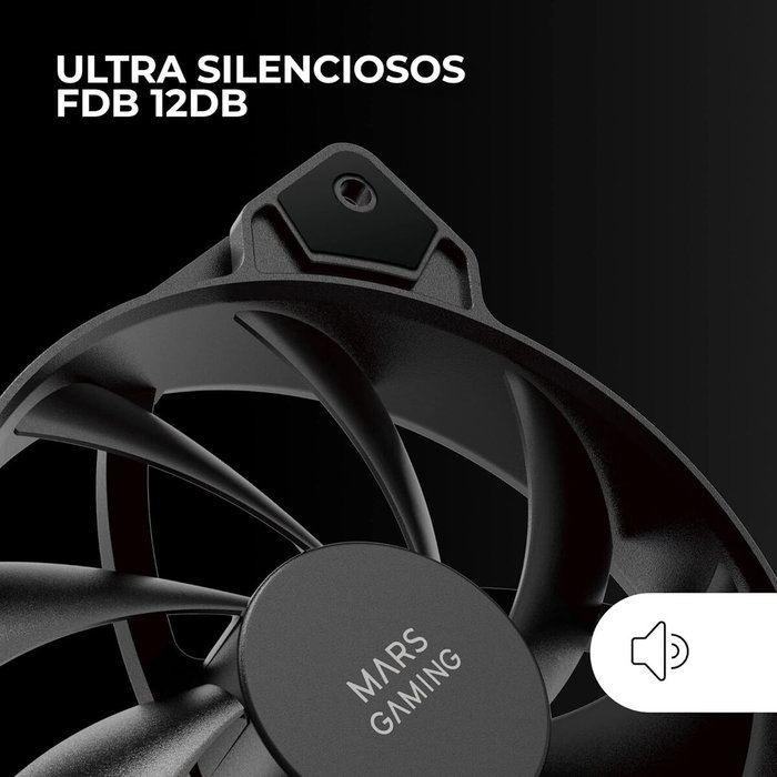 Mars Gaming MFPROX2 Kit 2 Ventiladores 120mm Negro