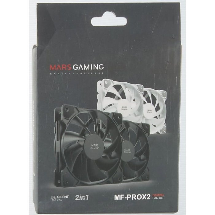 Mars Gaming MFPROX2 Kit 2 Ventiladores 120mm Negro